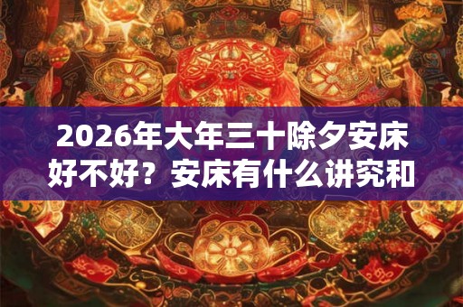 2026年大年三十除夕安床好不好？安床有什么讲究和忌讳？