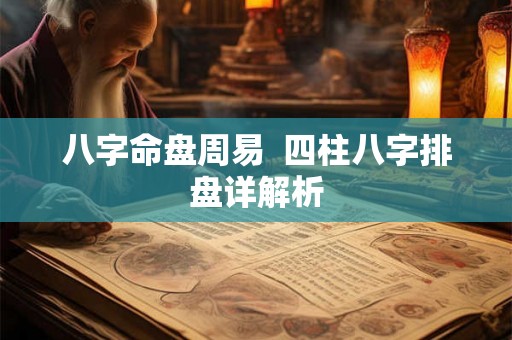 八字命盘周易  四柱八字排盘详解析