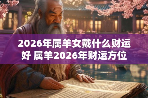 2026年属羊女戴什么财运好 属羊2026年财运方位