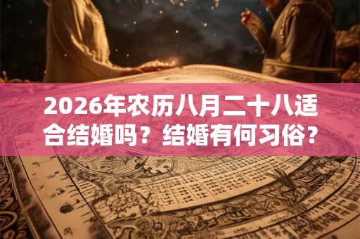 2026年农历八月二十八适合结婚吗？结婚有何习俗？