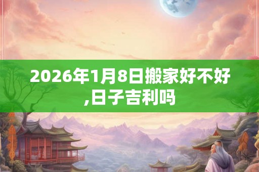 2026年1月8日搬家好不好,日子吉利吗 2026年1月8日搬家好不好,日子吉利吗