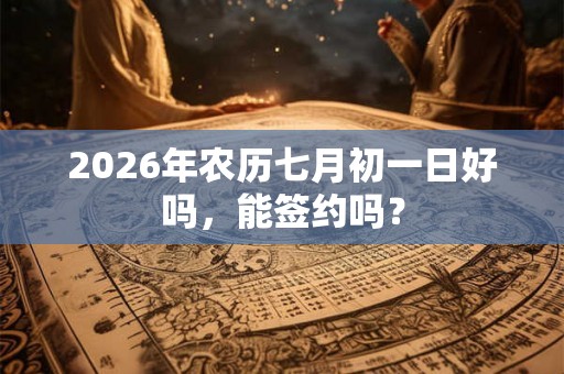 2026年农历七月初一日好吗，能签约吗？