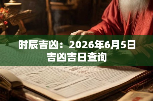 时辰吉凶：2026年6月5日吉凶吉日查询