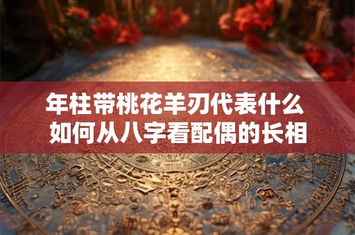 年柱带桃花羊刃代表什么 如何从八字看配偶的长相