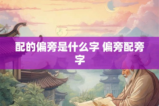配的偏旁是什么字 偏旁配旁字