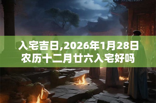 入宅吉日,2026年1月28日农历十二月廿六入宅好吗