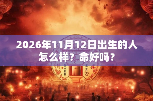 2026年11月12日出生的人怎么样？命好吗？
