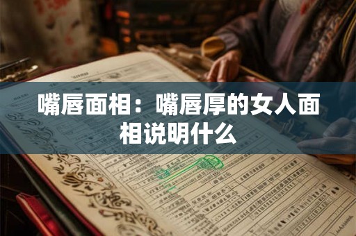 嘴唇面相：嘴唇厚的女人面相说明什么