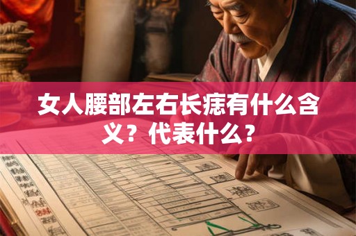 女人腰部左右长痣有什么含义？代表什么？