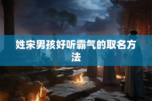 姓宋男孩好听霸气的取名方法