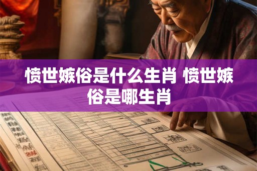 愤世嫉俗是什么生肖 愤世嫉俗是哪生肖