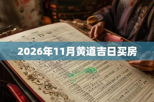 2026年11月黄道吉日买房