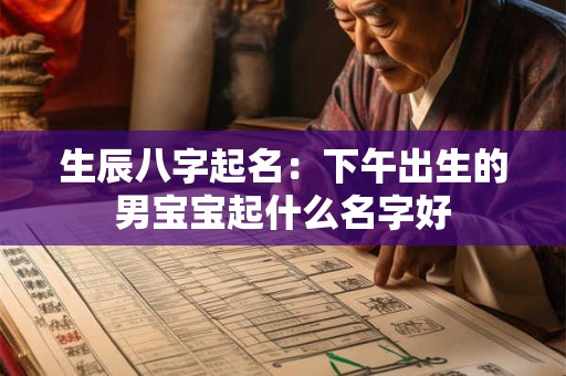 生辰八字起名：下午出生的男宝宝起什么名字好