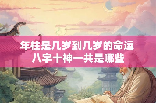 年柱是几岁到几岁的命运 八字十神一共是哪些