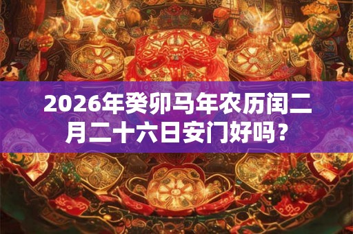 2026年癸卯马年农历闰二月二十六日安门好吗？