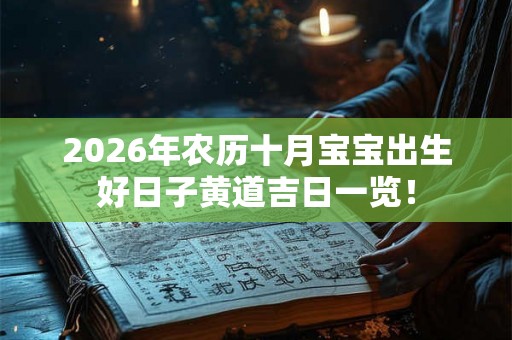 2026年农历十月宝宝出生好日子黄道吉日一览！