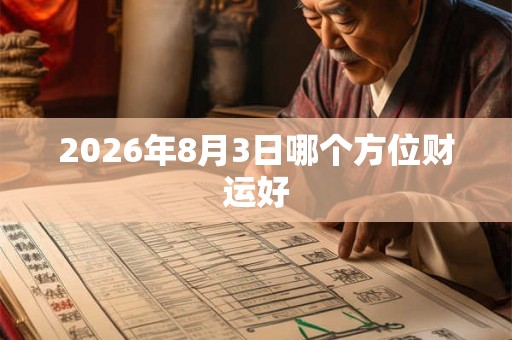 2026年8月3日哪个方位财运好