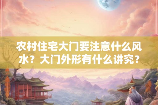 农村住宅大门要注意什么风水？大门外形有什么讲究？