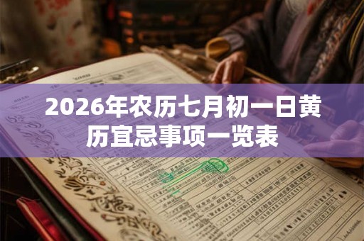 2026年农历七月初一日黄历宜忌事项一览表
