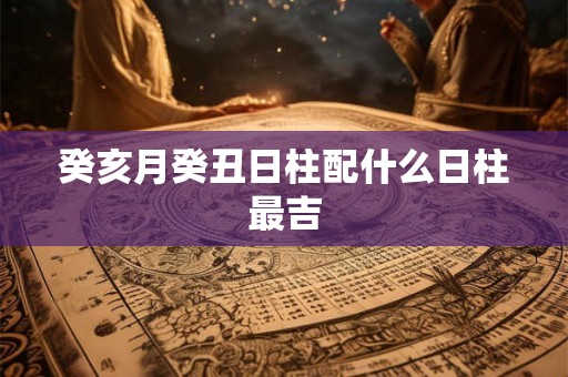 癸亥月癸丑日柱配什么日柱最吉