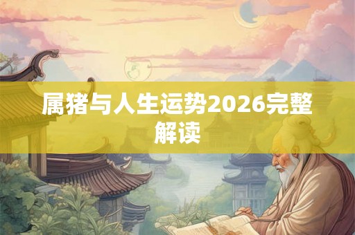 属猪与人生运势2026完整解读