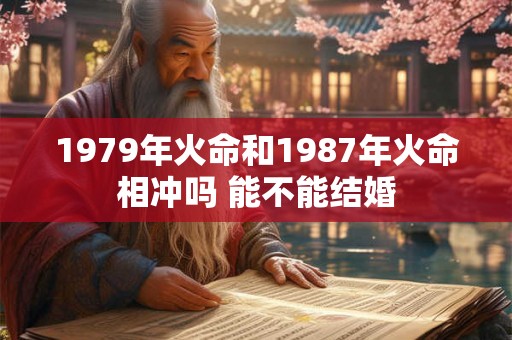 1979年火命和1987年火命相冲吗 能不能结婚
