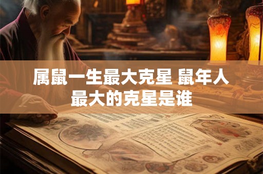 属鼠一生最大克星 鼠年人最大的克星是谁