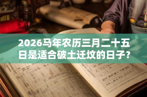 2026马年农历三月二十五日是适合破土迁坟的日子？