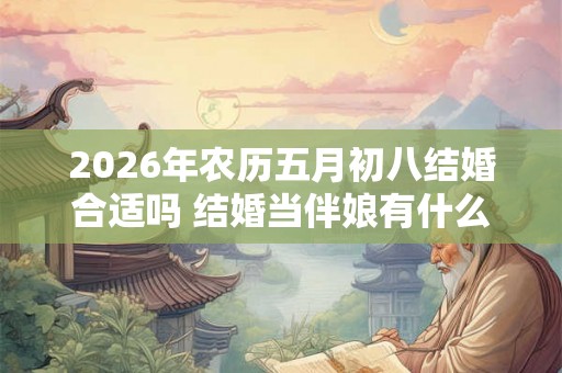 2026年农历五月初八结婚合适吗 结婚当伴娘有什么忌讳 2026年农历五月初八结婚合适吗 结婚当伴娘有什么忌讳