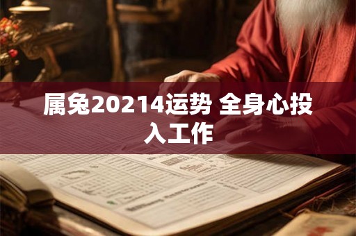 属兔20214运势 全身心投入工作