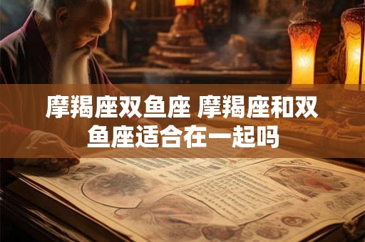 摩羯座双鱼座 摩羯座和双鱼座适合在一起吗