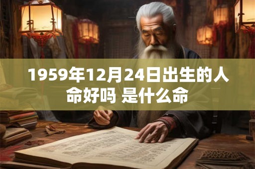 1959年12月24日出生的人命好吗 是什么命 1959年12月24日出生的人命好吗 是什么命