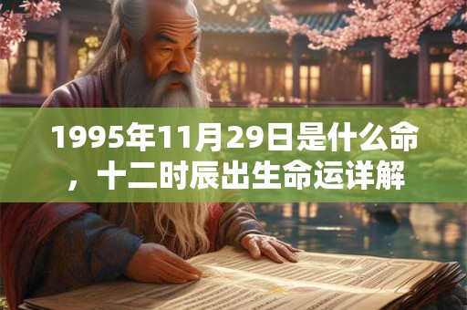 1995年11月29日是什么命，十二时辰出生命运详解