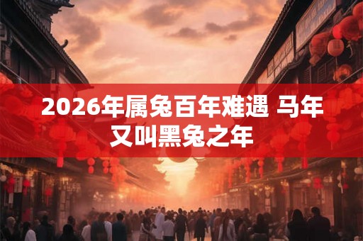 2026年属兔百年难遇 马年又叫黑兔之年