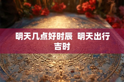 明天几点好时辰  明天出行吉时