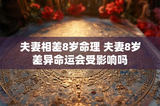 夫妻相差8岁命理 夫妻8岁差异命运会受影响吗