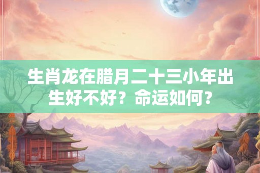 生肖龙在腊月二十三小年出生好不好?命运如何? 生肖龙在腊月二十三小年出生好不好?命运如何?