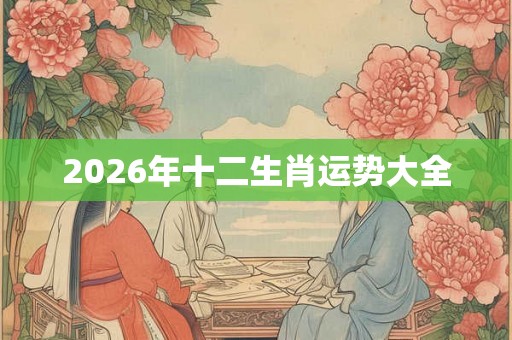 2026年十二生肖运势大全