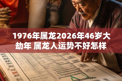 1976年属龙2026年46岁大劫年 属龙人运势不好怎样化解