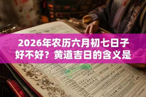 2026年农历六月初七日子好不好？黄道吉日的含义是什么？