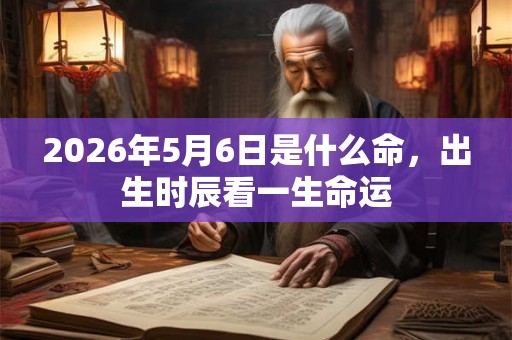 2026年5月6日是什么命，出生时辰看一生命运