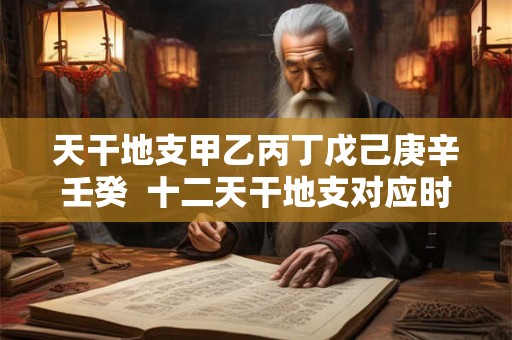 天干地支甲乙丙丁戊己庚辛壬癸  十二天干地支对应时间