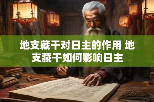 地支藏干对日主的作用 地支藏干如何影响日主