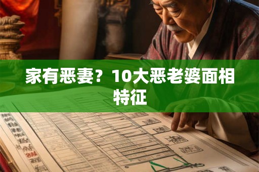 家有恶妻？10大恶老婆面相特征