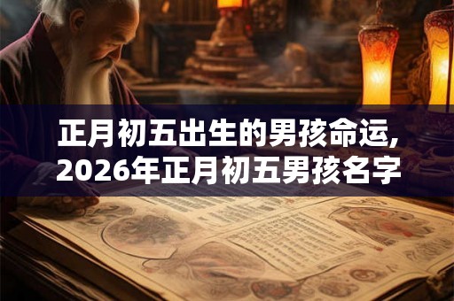 正月初五出生的男孩命运,2026年正月初五男孩名字取名