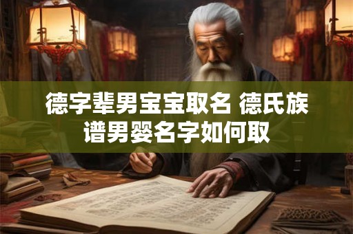 德字辈男宝宝取名 德氏族谱男婴名字如何取