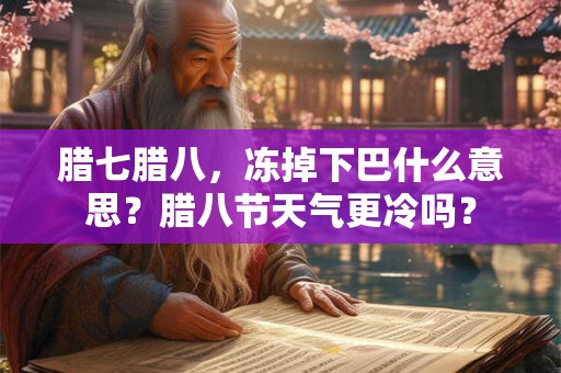 腊七腊八，冻掉下巴什么意思？腊八节天气更冷吗？
