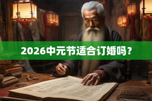 2026中元节适合订婚吗？