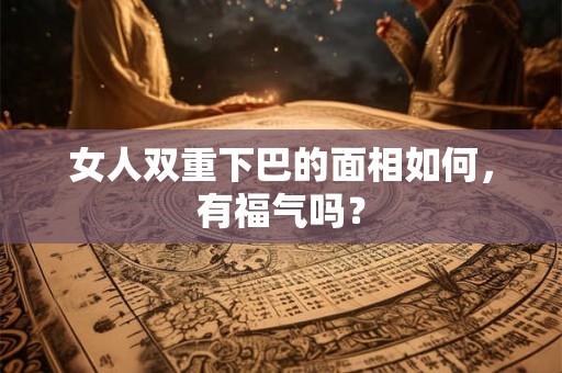 女人双重下巴的面相如何，有福气吗？