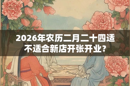 2026年农历二月二十四适不适合新店开张开业？
